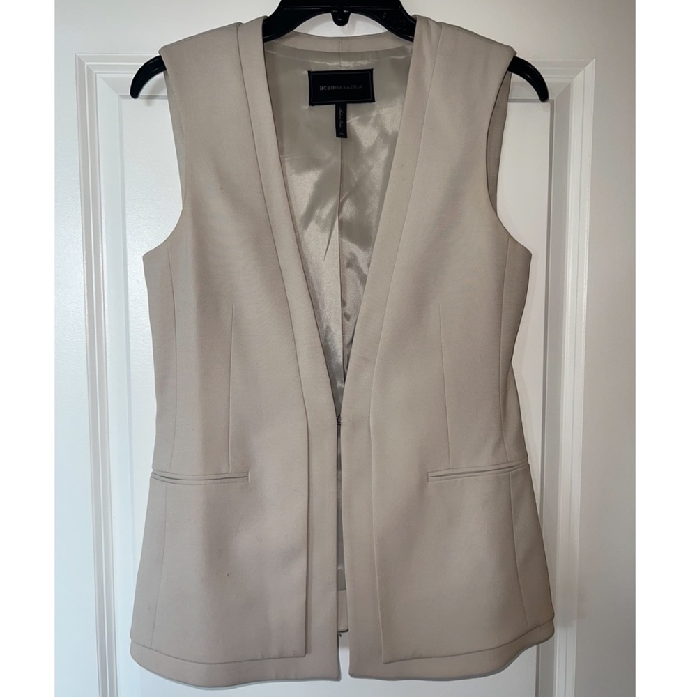 Cream Suit Vest BCBG MAXAZRIA